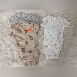 Carter's Adorable 3 Pcs Koala and Striped One Piece Set - New w/out tag